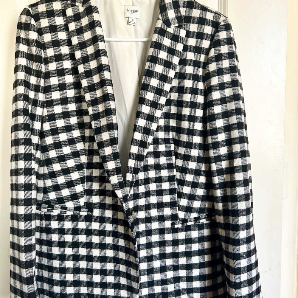 J. Crew Black and White Checkered Blazer - Picture 2 of 3